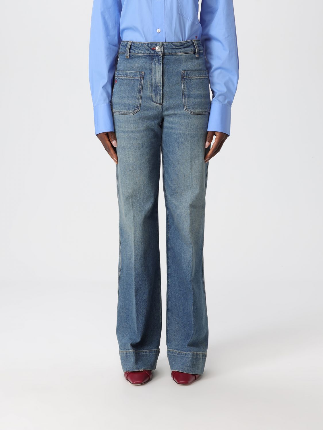 Victoria Beckham Jeans Victoria Woman Color Blue In Blue