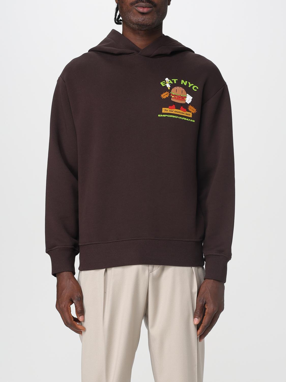 Giorgio Armani Sweatshirt  Men Color Multicolor In Brown