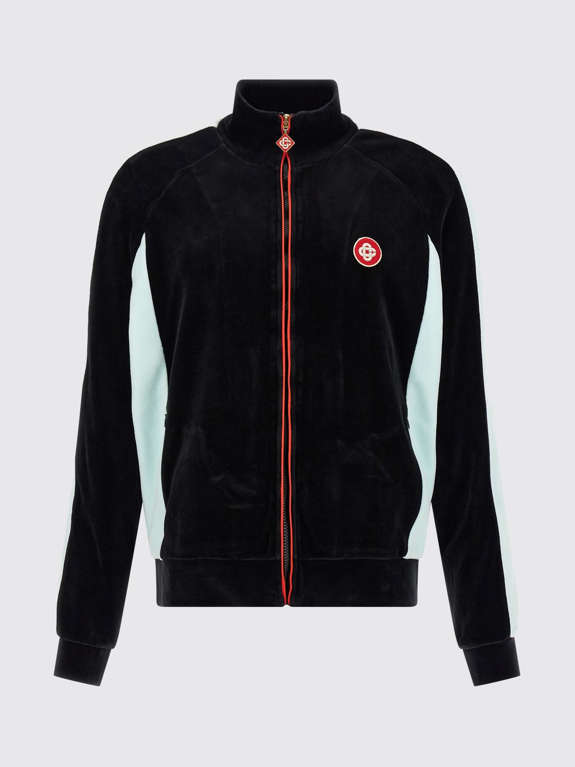 Casablanca High Collar Sweatshirt Featuring Contrast Panels In Multi