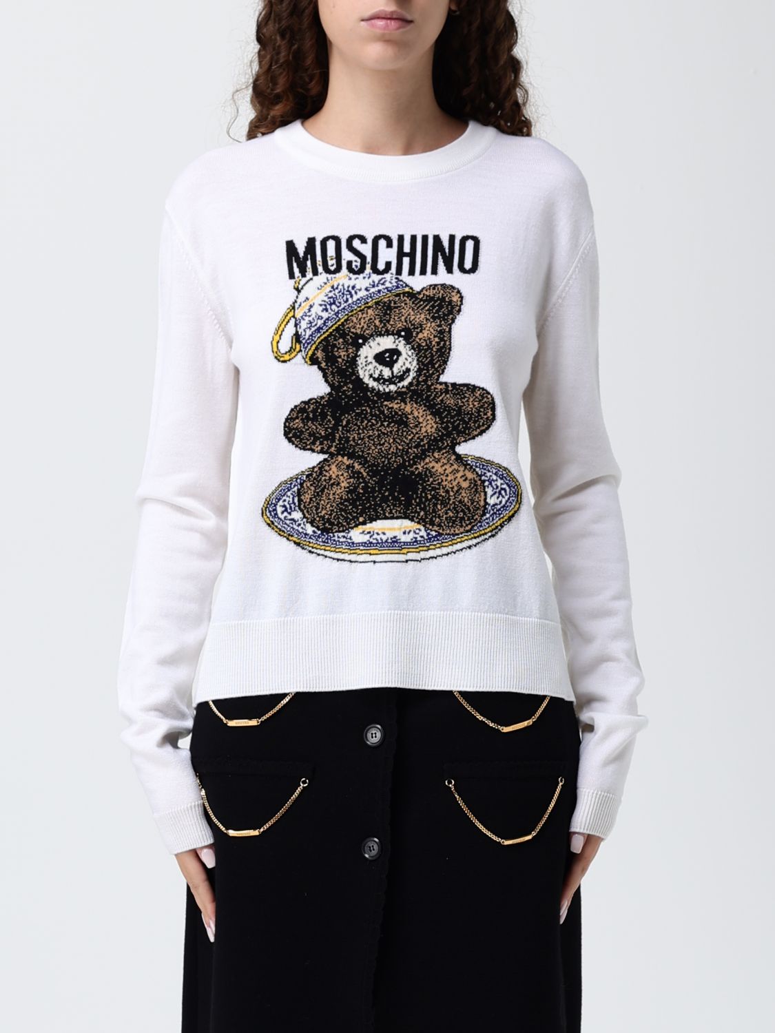 Moschino Cardigan Couture Woman Color White In White