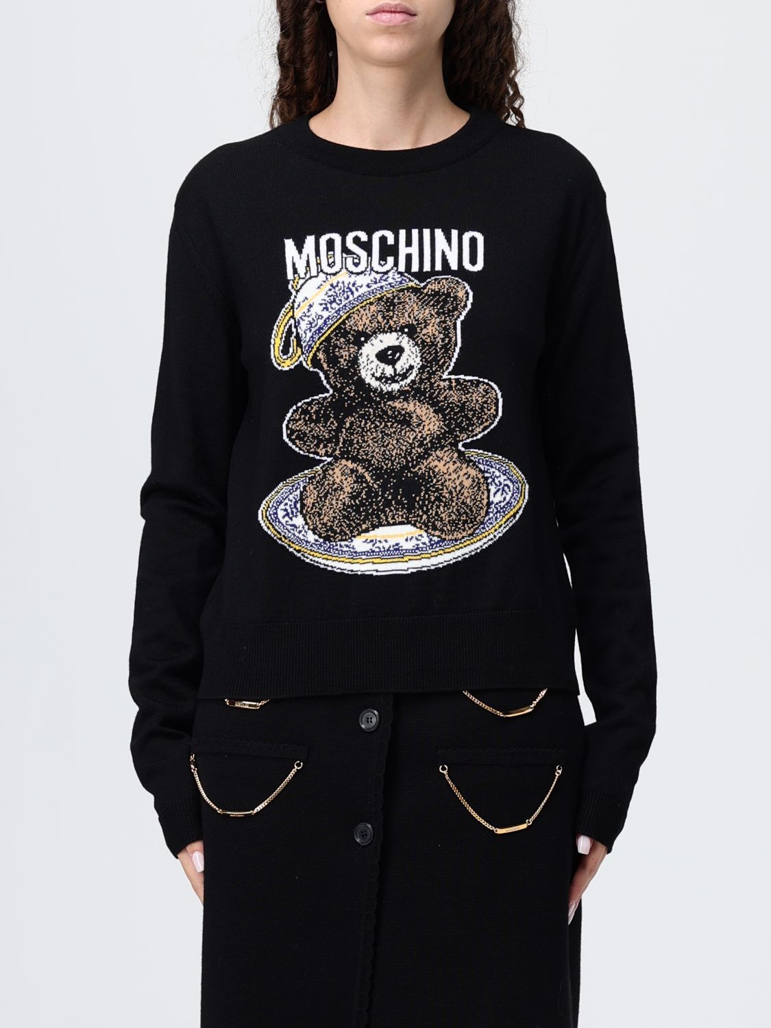Moschino Cardigan  Couture Woman Color Multicolor In Black