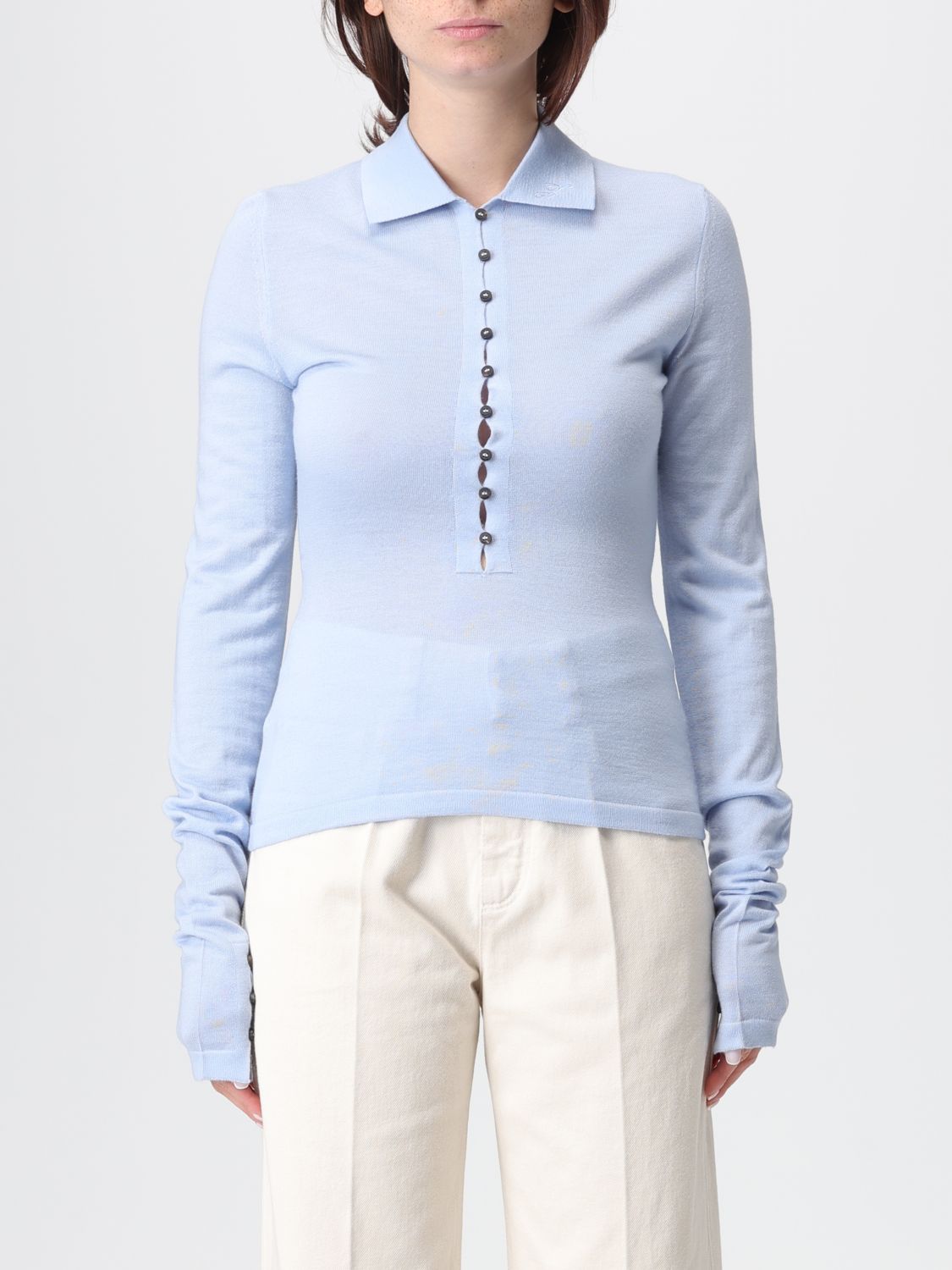 Jacquemus Polo Shirt  Woman Color Gnawed Blue
