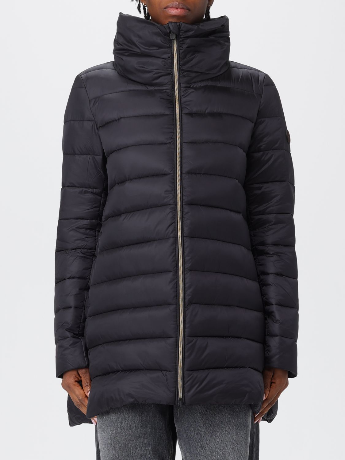 Save The Duck Coat  Woman Color Black In Blue