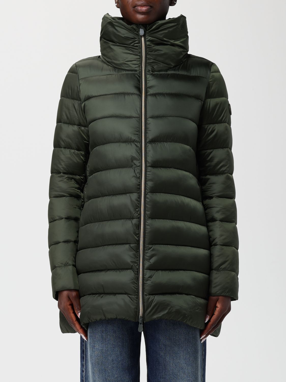 Save The Duck Jacket  Woman Color Green