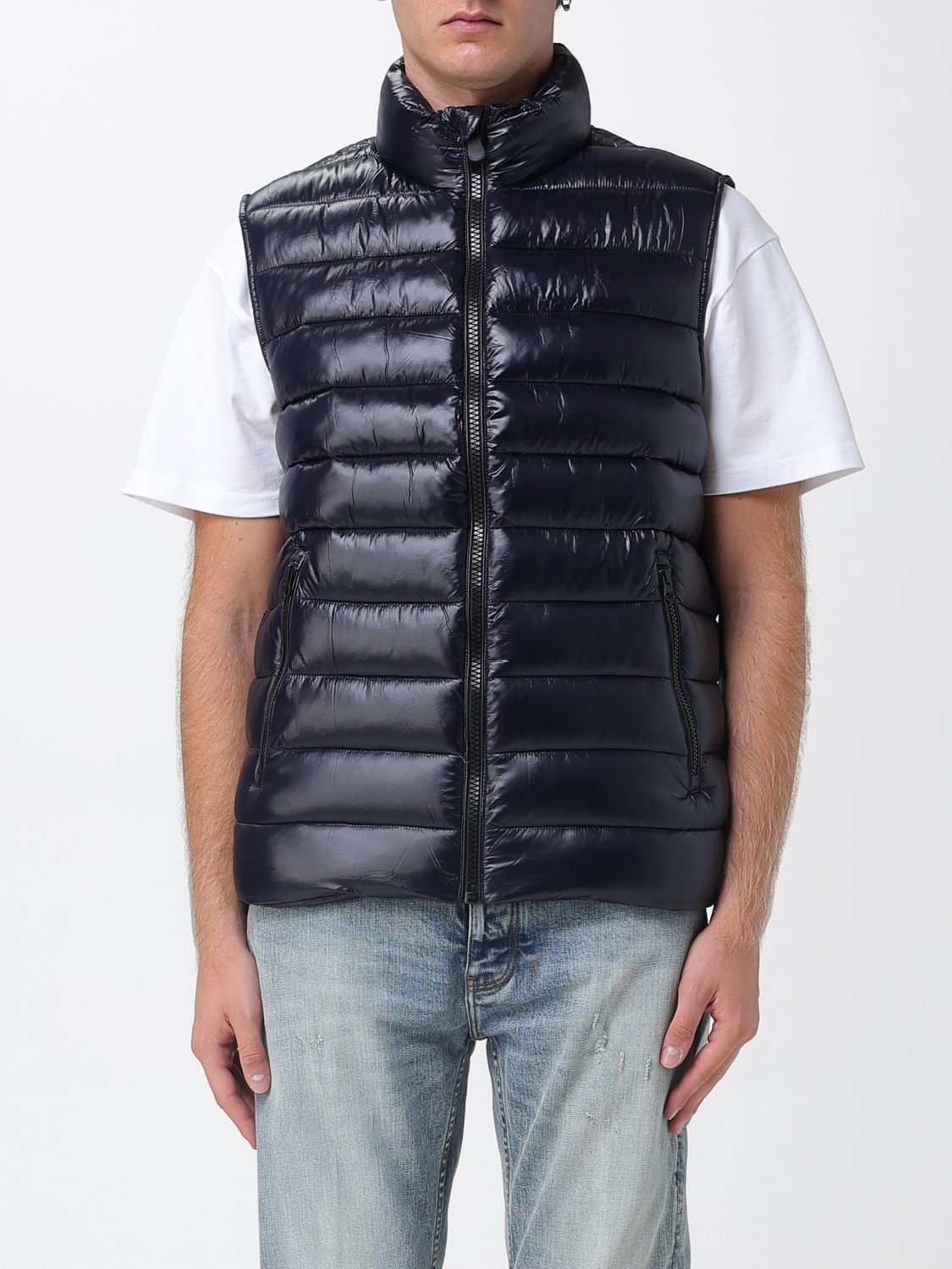 Save The Duck Jacket Men Color Blue In Blue