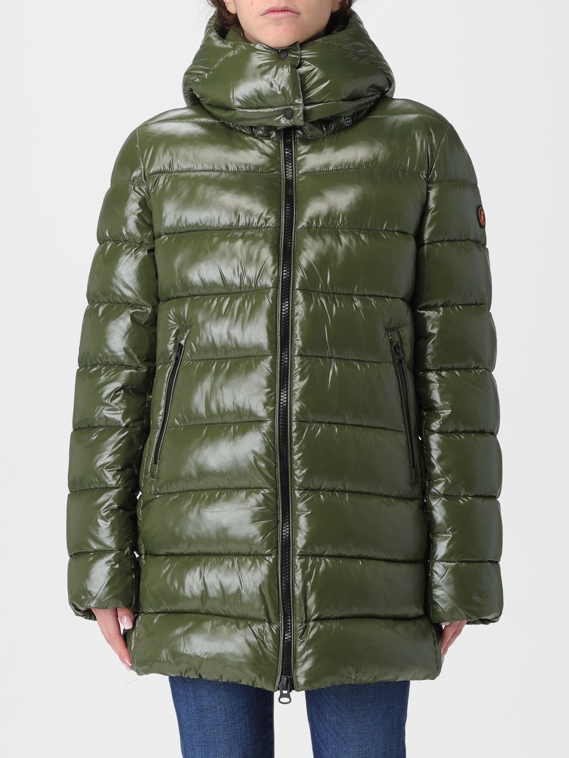 Save The Duck Jacket Woman Color Green