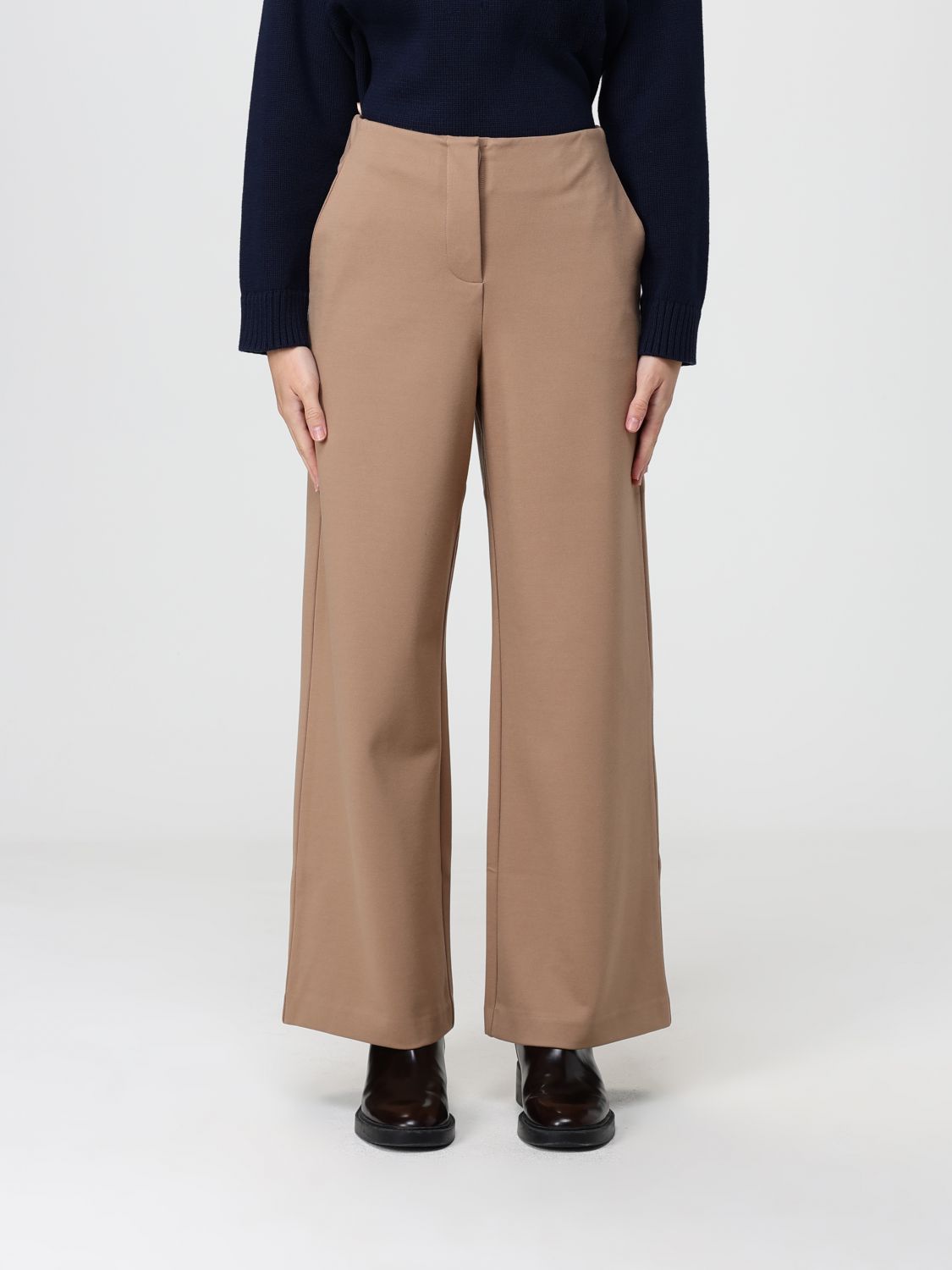 Mm Max Mara Pants  Woman Color Camel In Brown