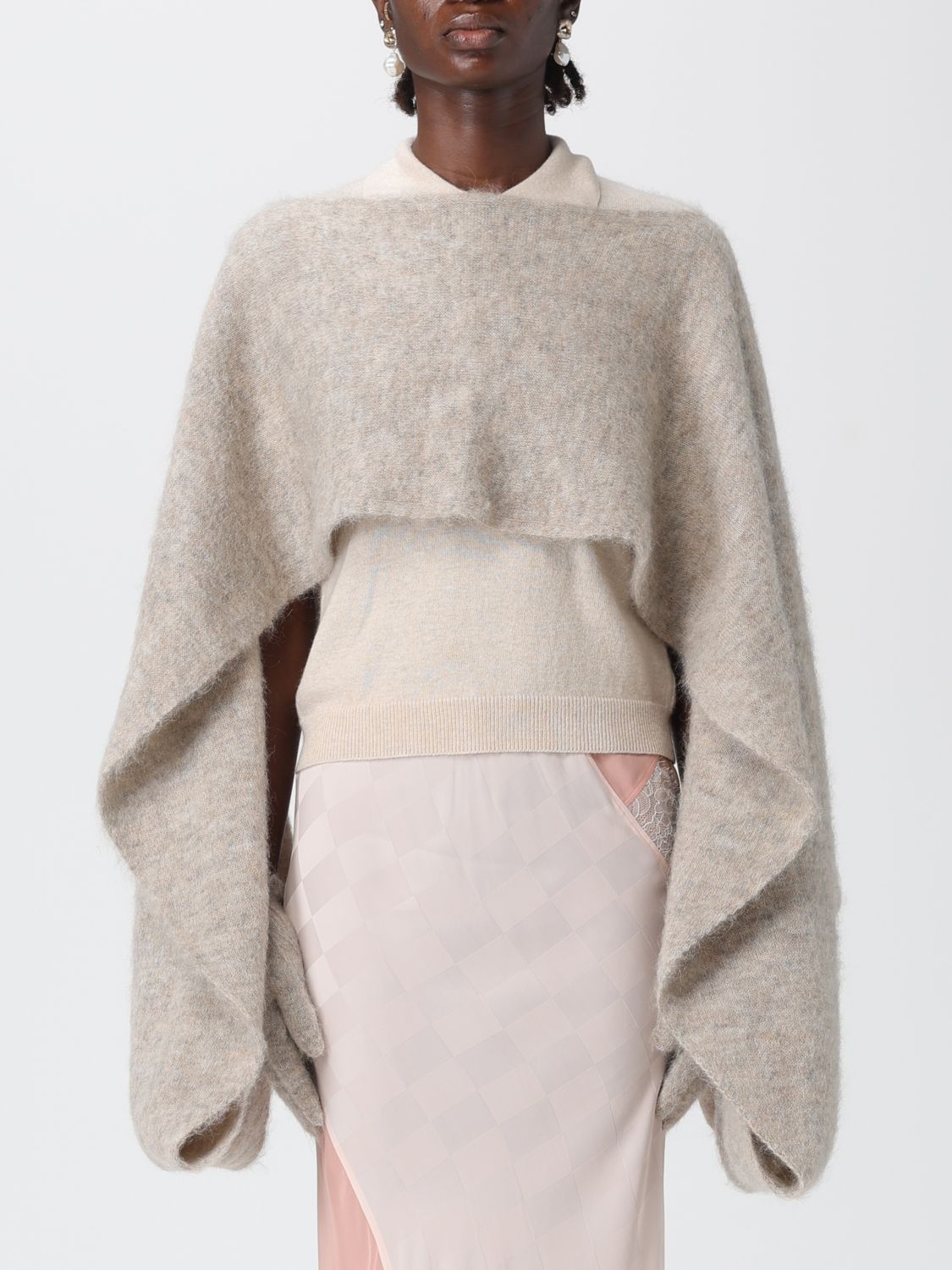 Moschino Cape  Couture Woman Color Grey In Gray