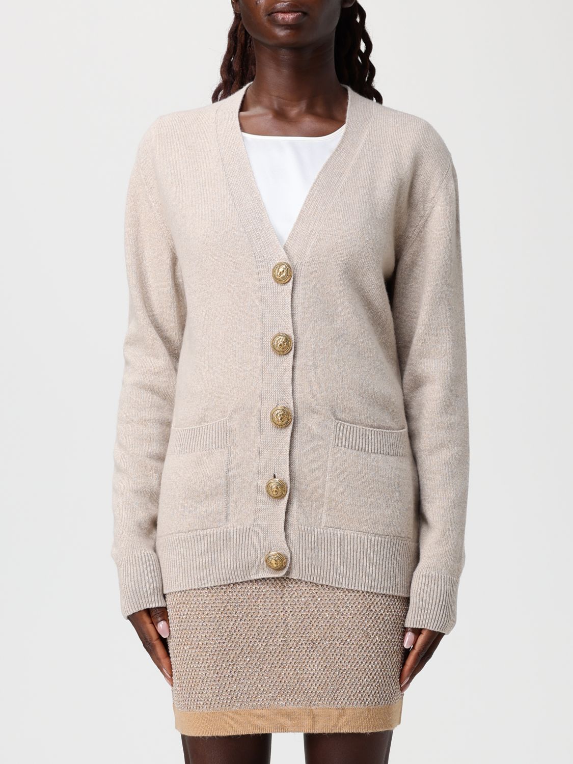 Balmain Sweater  Woman Color Beige In Neutral