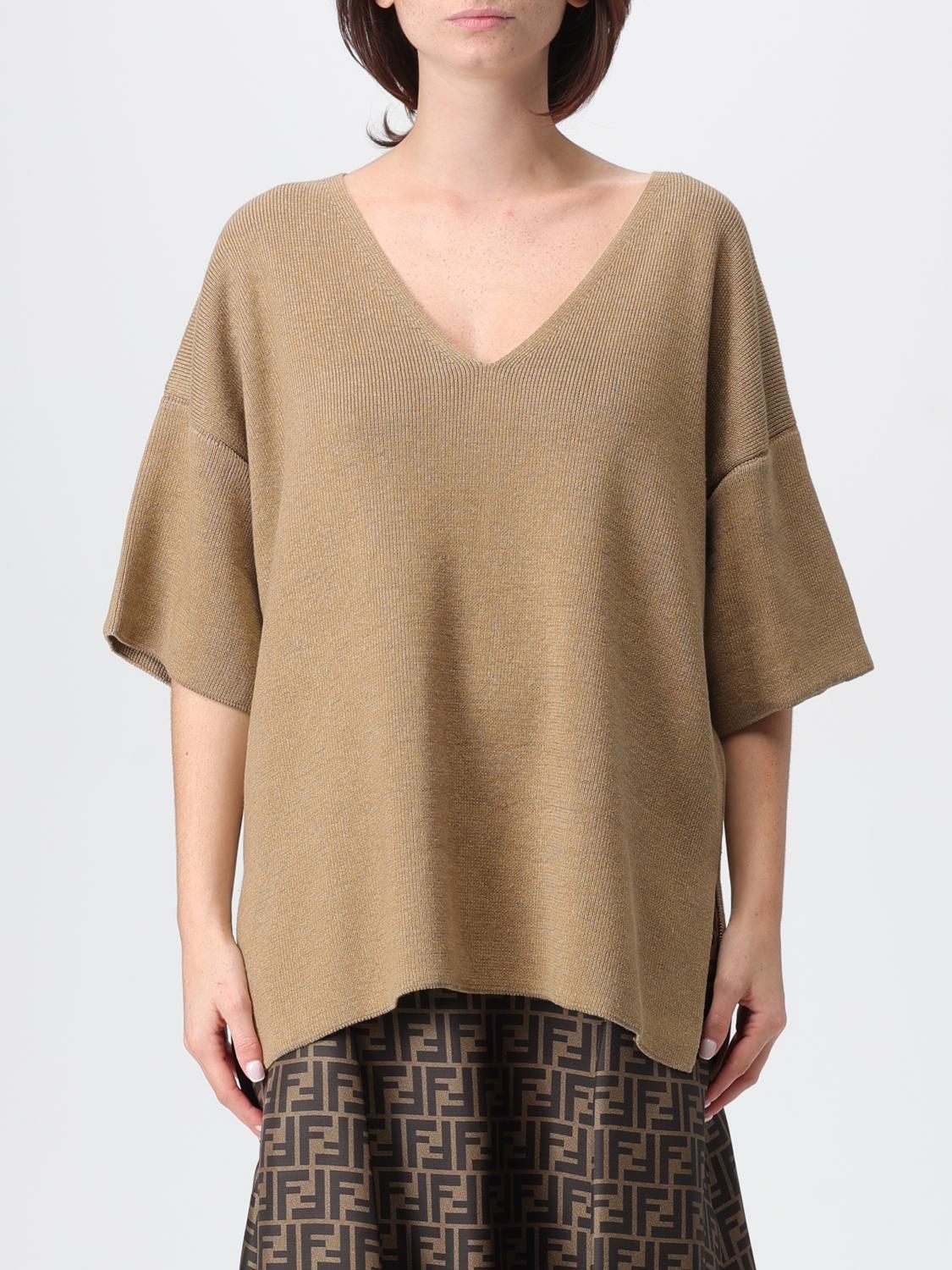 FENDI Maglia a v con logo posteriore