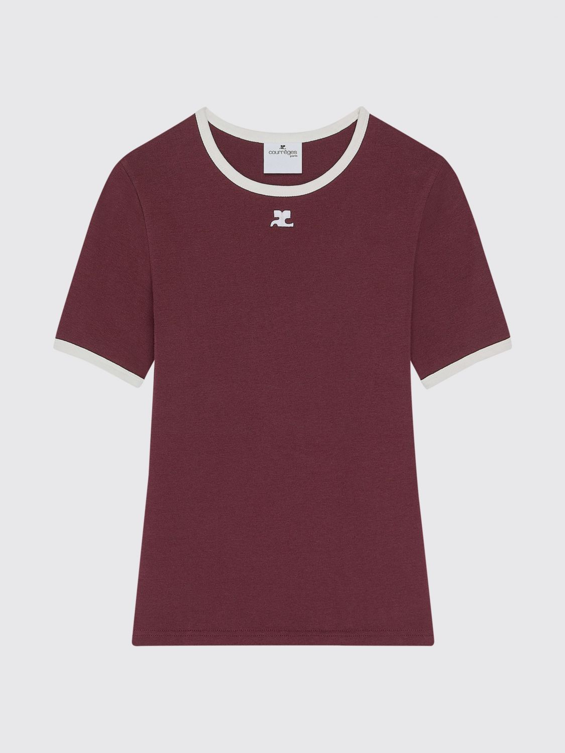 Courrèges T-shirts And Polos In Burgundy