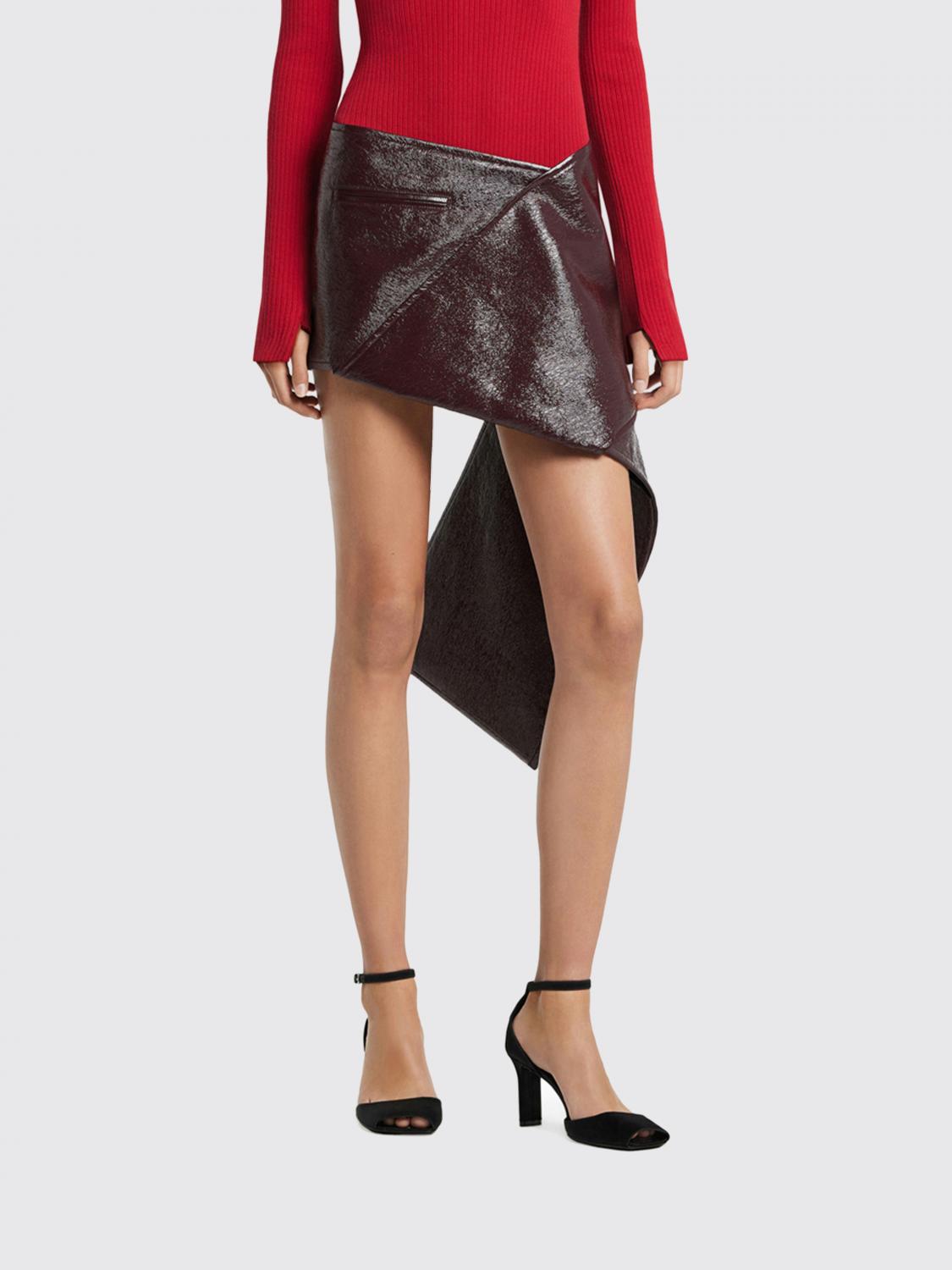 Courrèges Skirt  Woman Color Burgundy In Burgundy