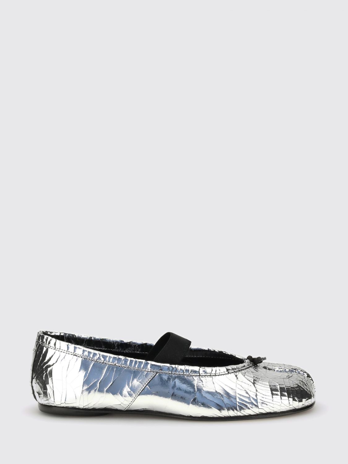 Maison Margiela Ballet Flat Woman Color Silver In Metallic