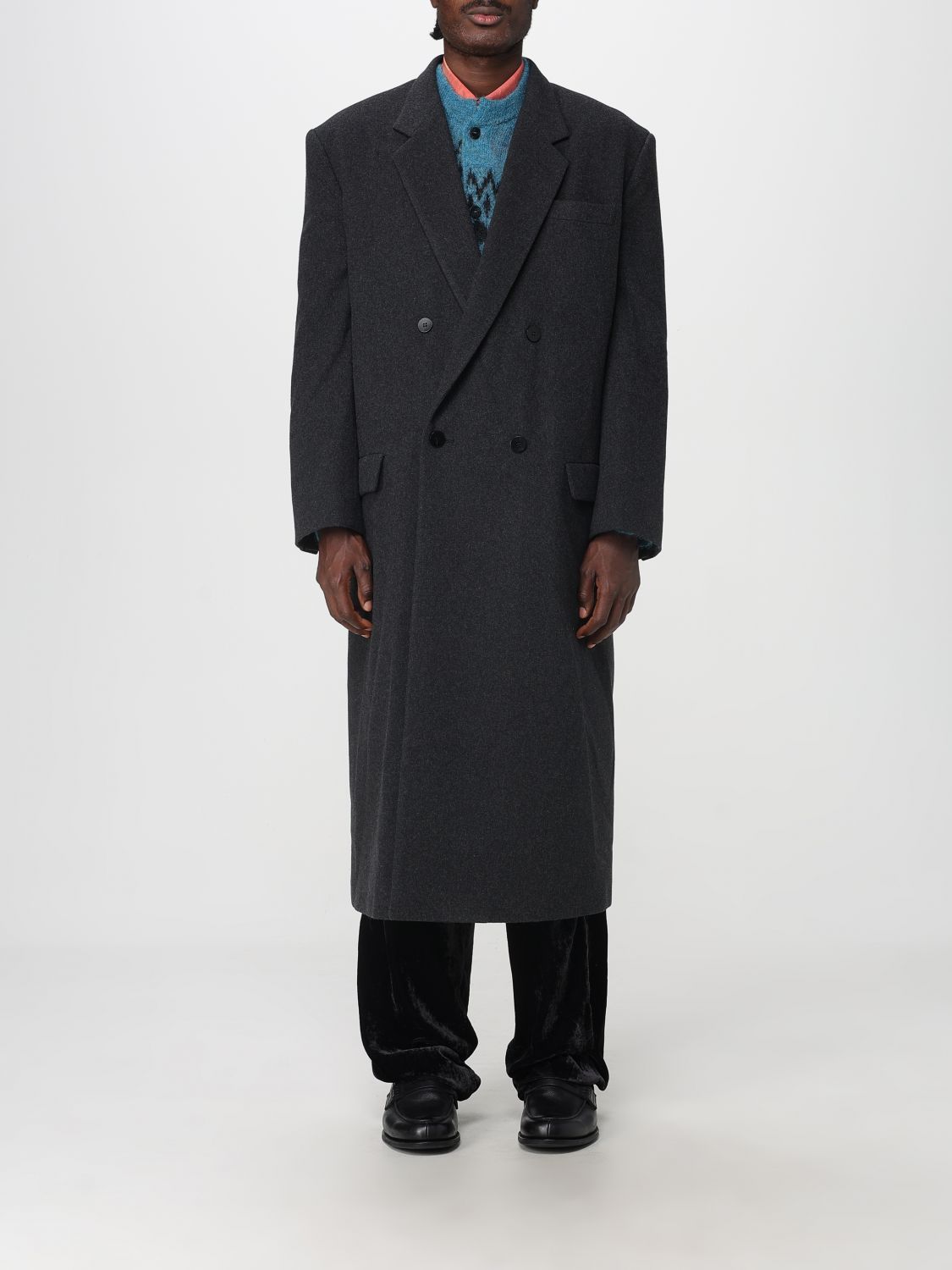 Magliano Coat  Men Color Charcoal In Blue