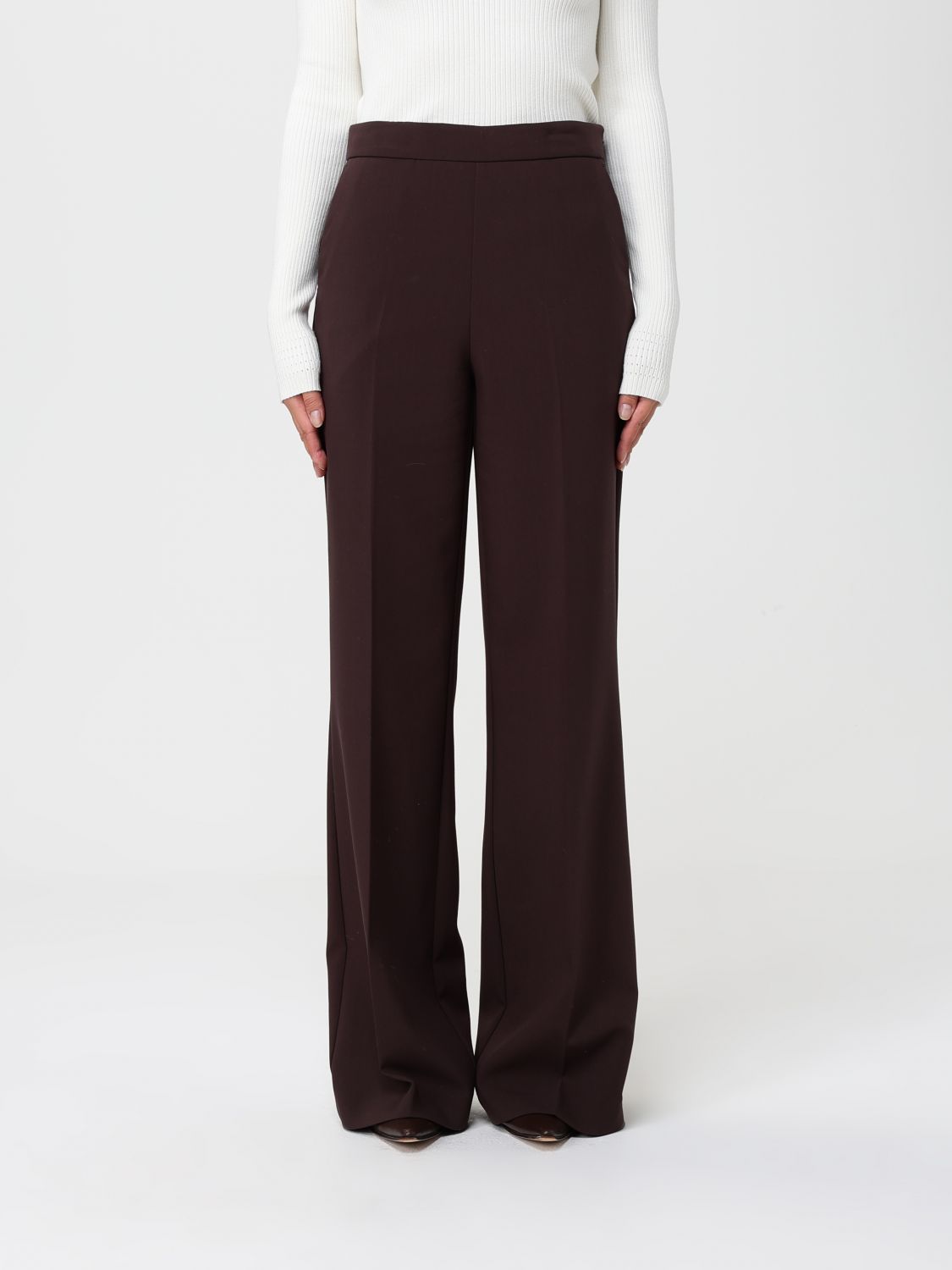Twinset Pants Woman Color Brown In Multi