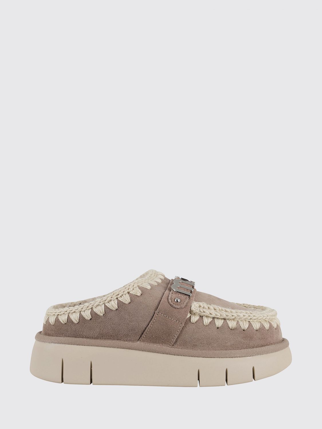 Mou Bounce Clog Metal Logo In Gray