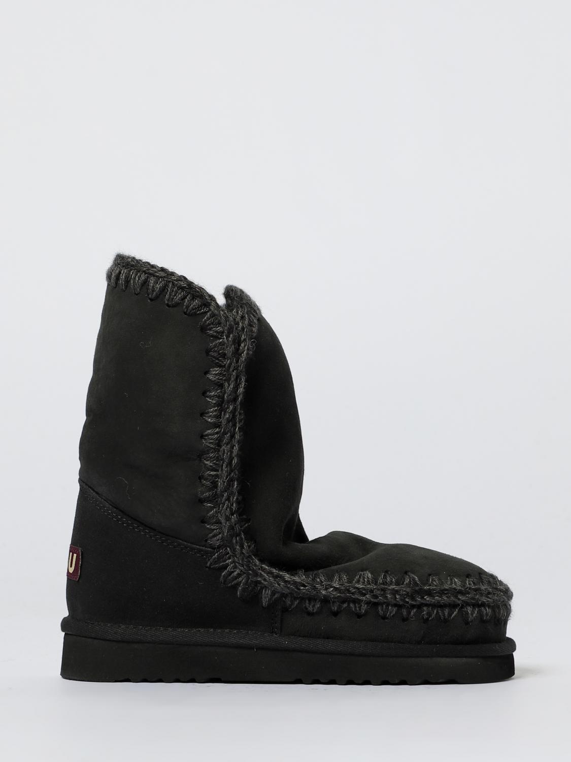 Mou Flat Ankle Boot  Woman Color Black In Black