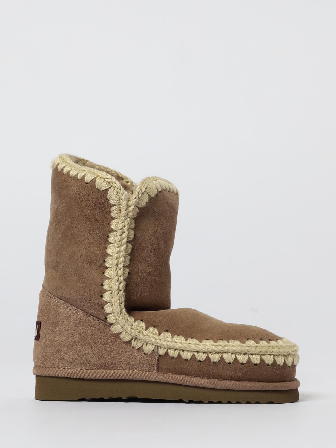 Mou Flat Ankle Boot  Woman Color Grey In Brown
