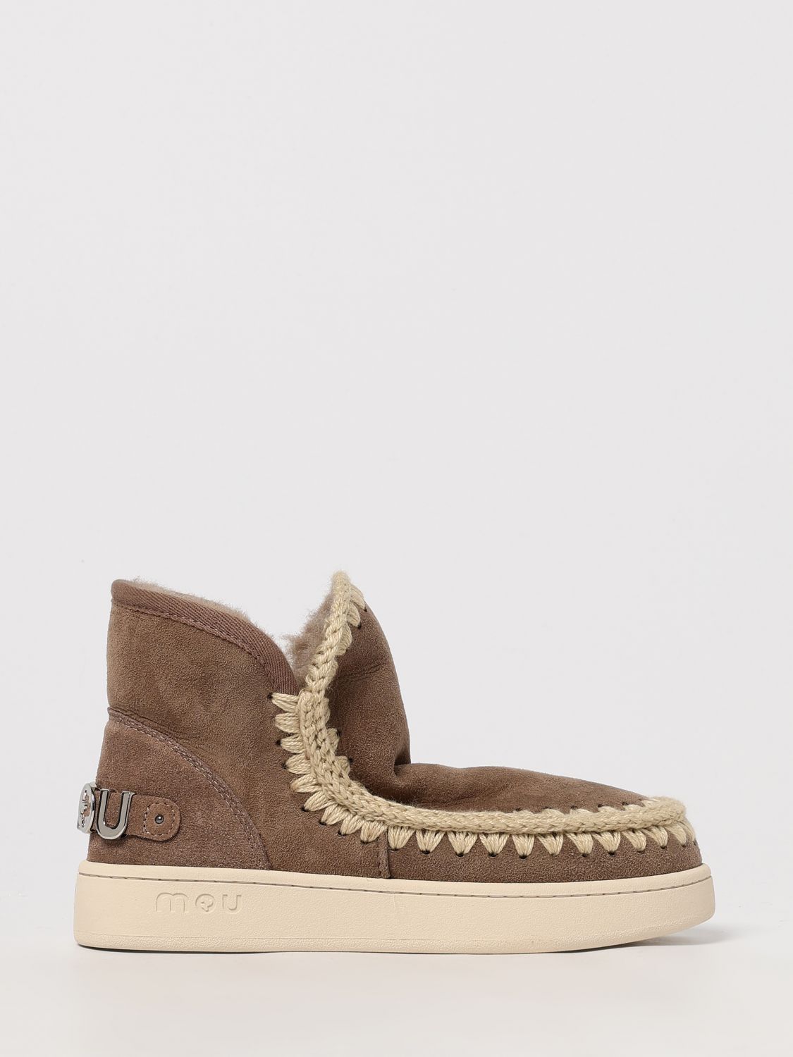 Mou Flat Ankle Boot  Woman Color Grey In Gray