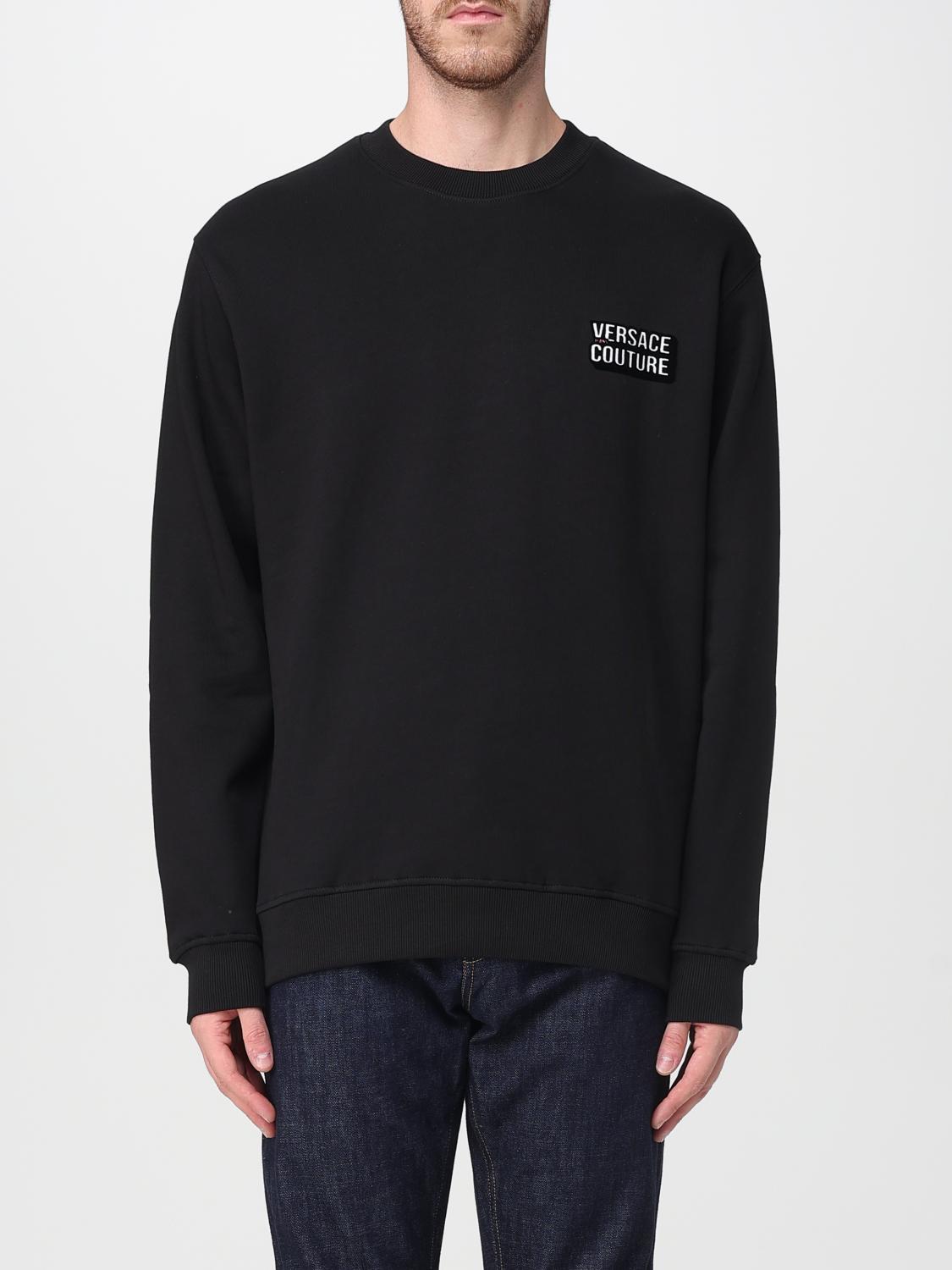 VERSACE VERSACE JEANS COUTURE Sweatshirt Men color Black　VERSACE JEANS COUTURE スウェットシャツ メンズ カラー ブラック