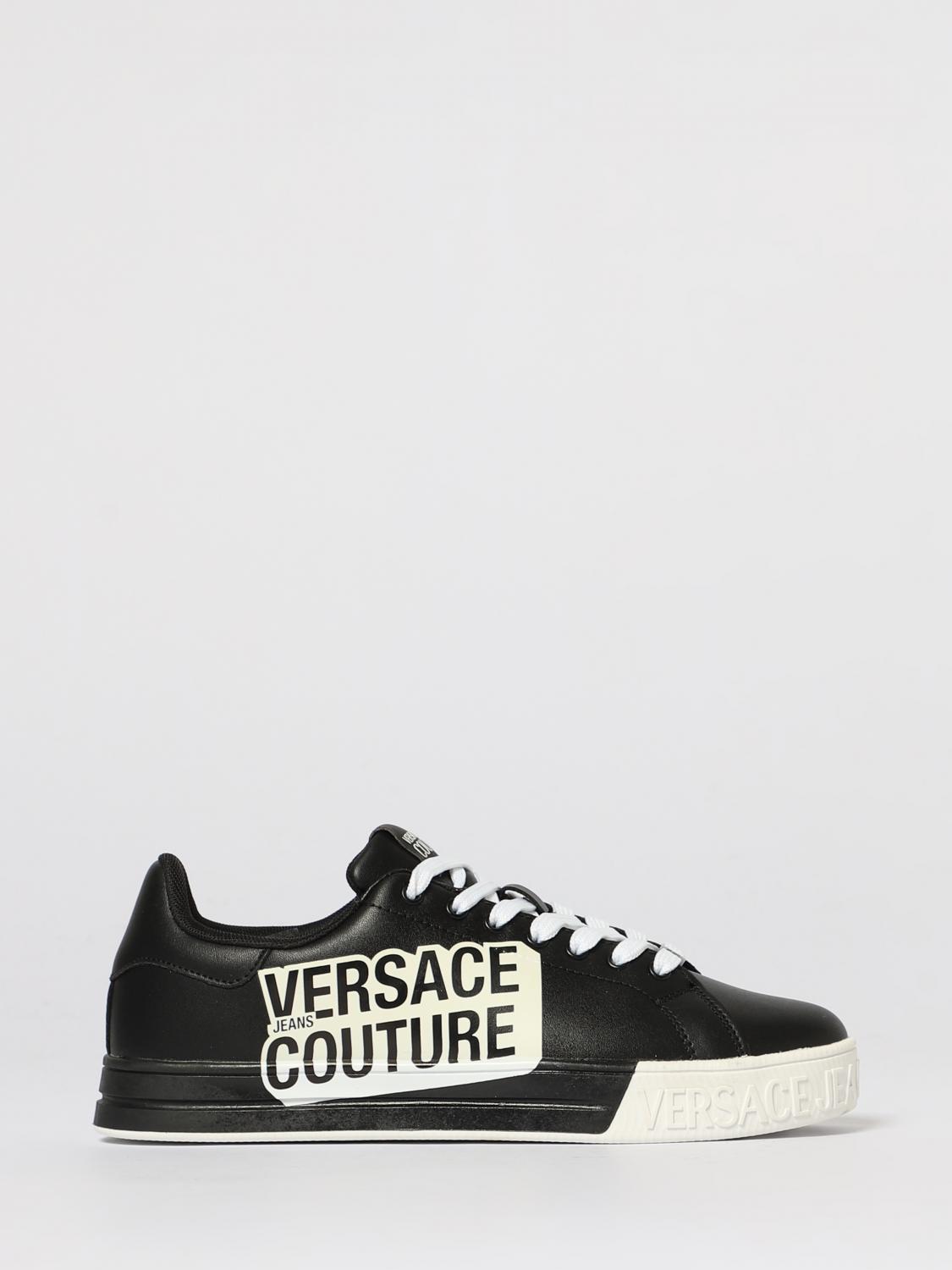 VERSACE JEANS COUTURE Sneakers Men color Black　VERSACE JEANS COUTURE スニーカー メンズ カラー ブラック VERSACE