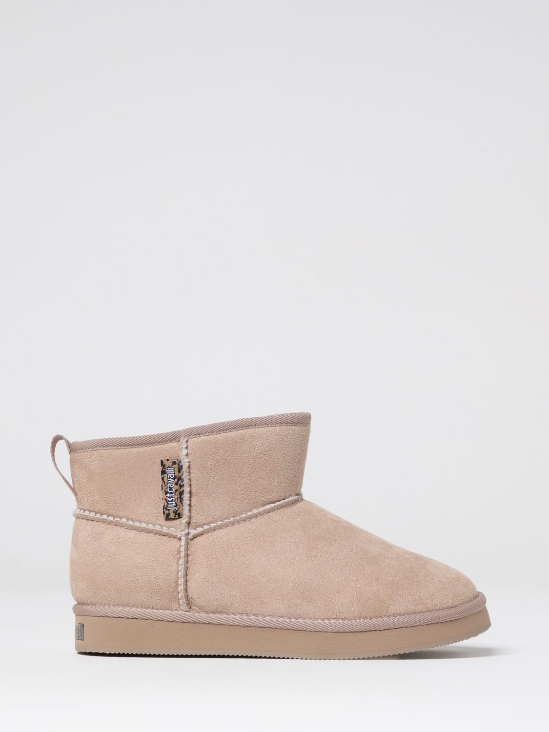Just Cavalli Flat Ankle Boots  Woman Color Pink