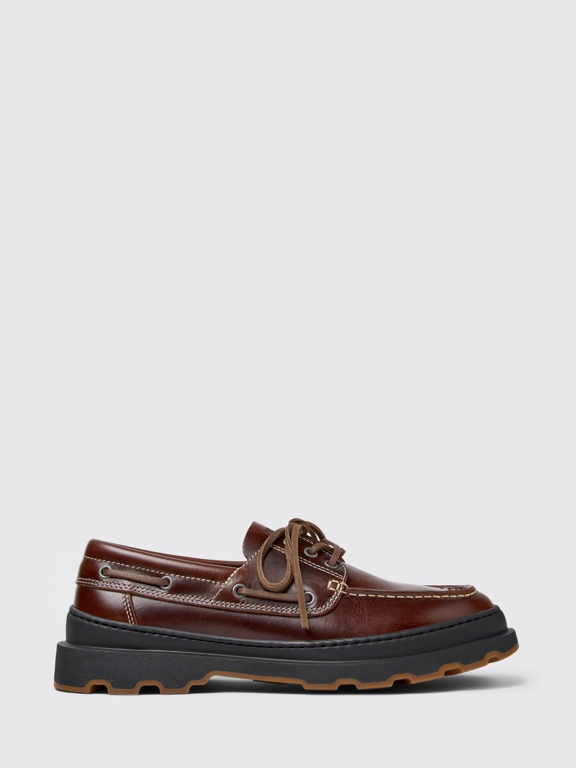 Camper Brutus Leather Lace-up Loafers In Multi