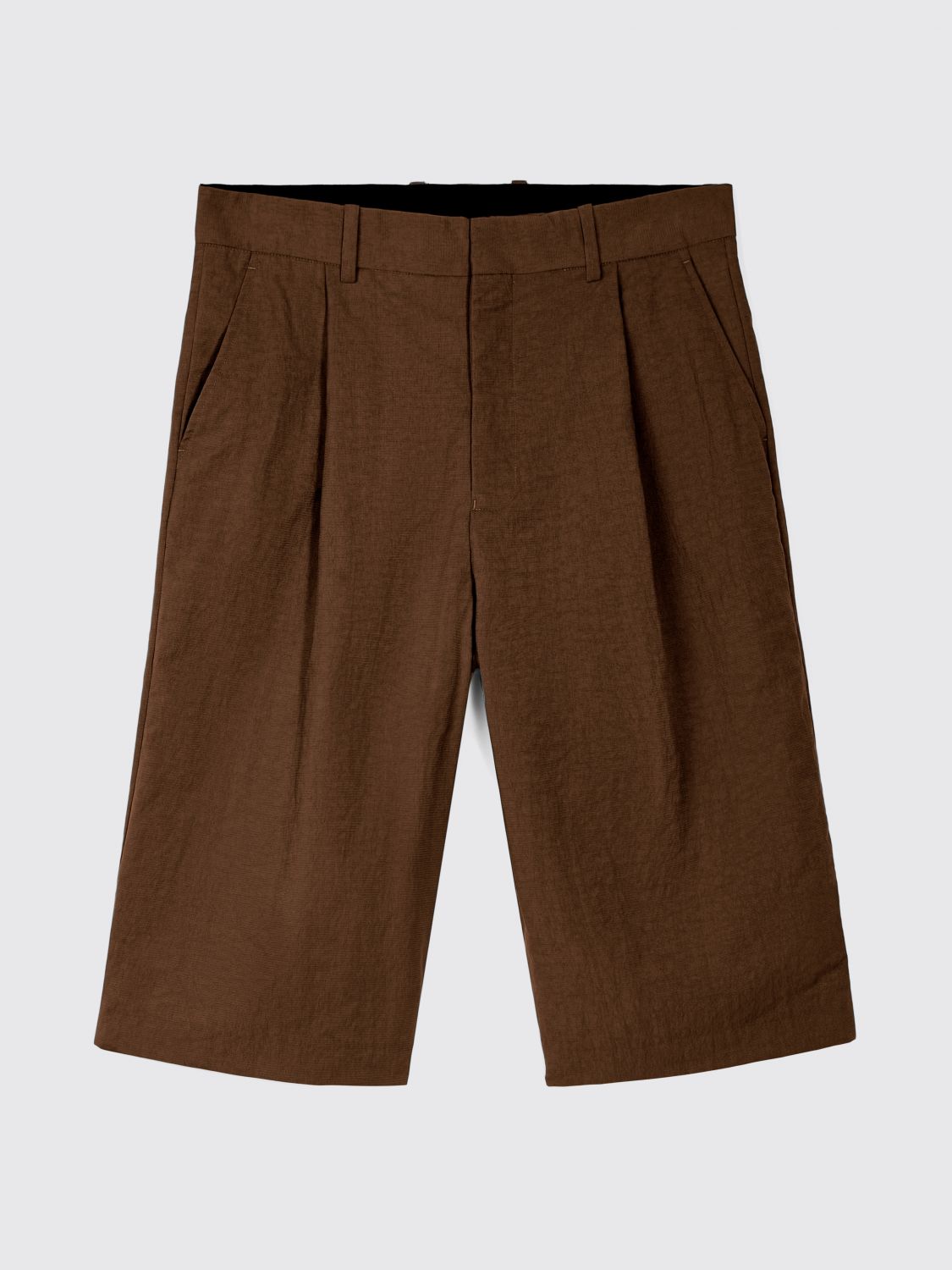 Camperlab Pintuck Tailored Shorts In Brown