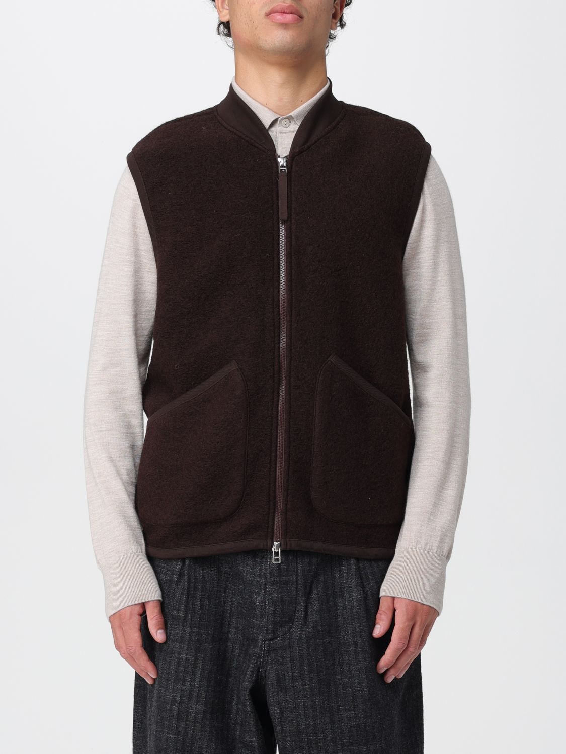 Universal Works Suit Vest Men Color Brown In Brown
