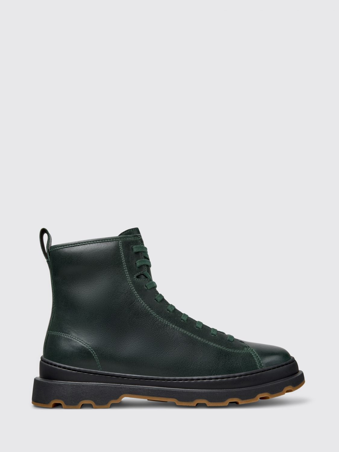 Camper Brutus Lace-up Leather Boots In Green