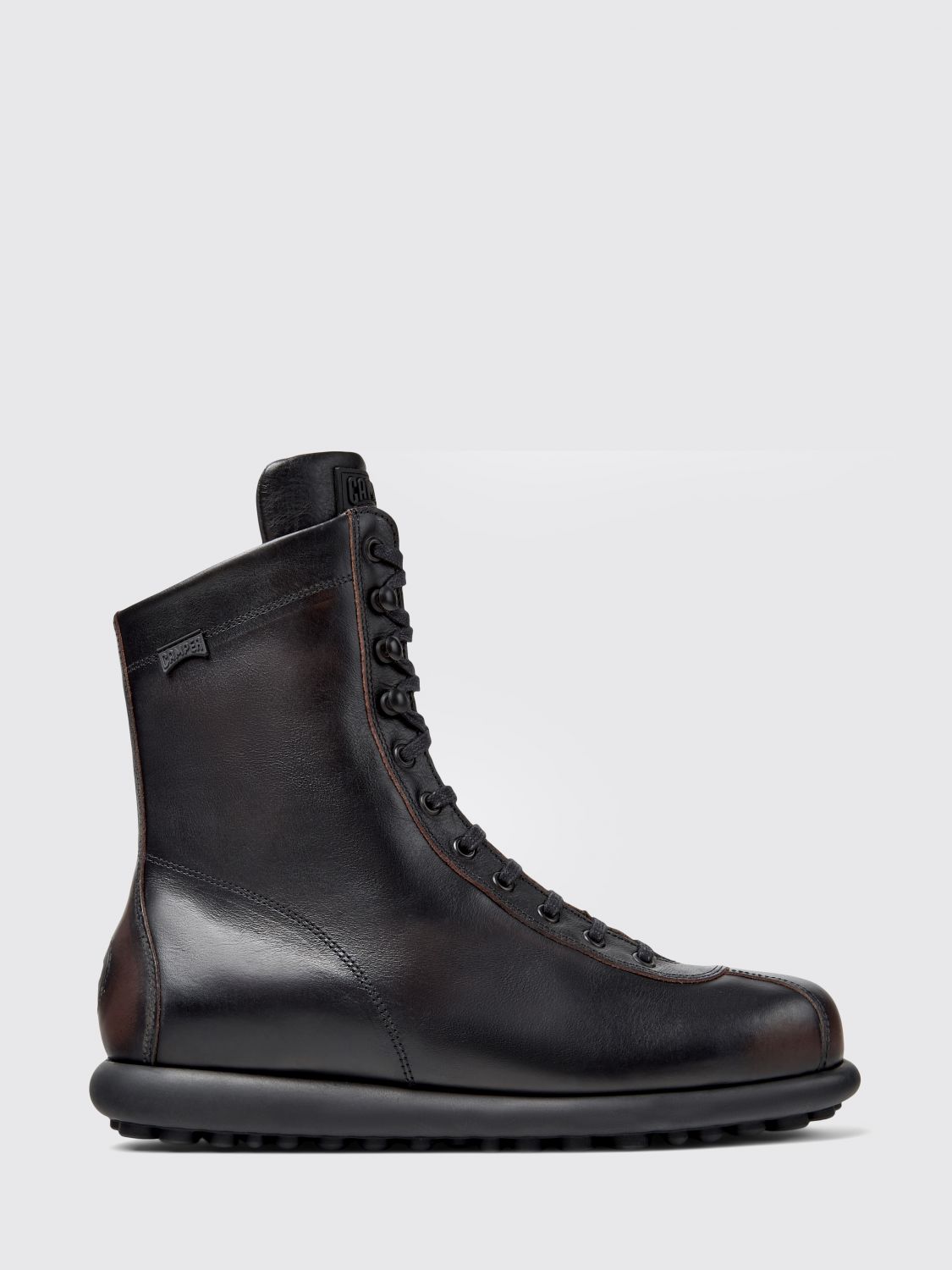 Camper Pelotas Ariel Lace-up Leather Biker Boots In Multi