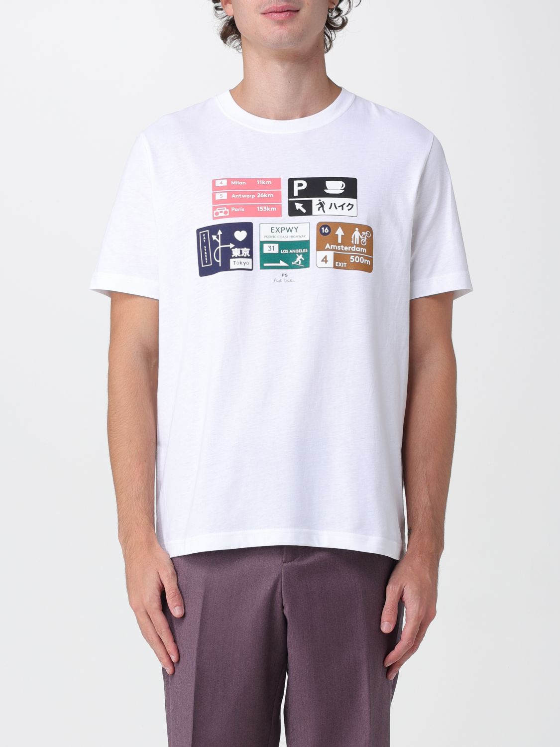 Ps By Paul Smith T-shirt Ps Paul Smith Men Color White In Multi