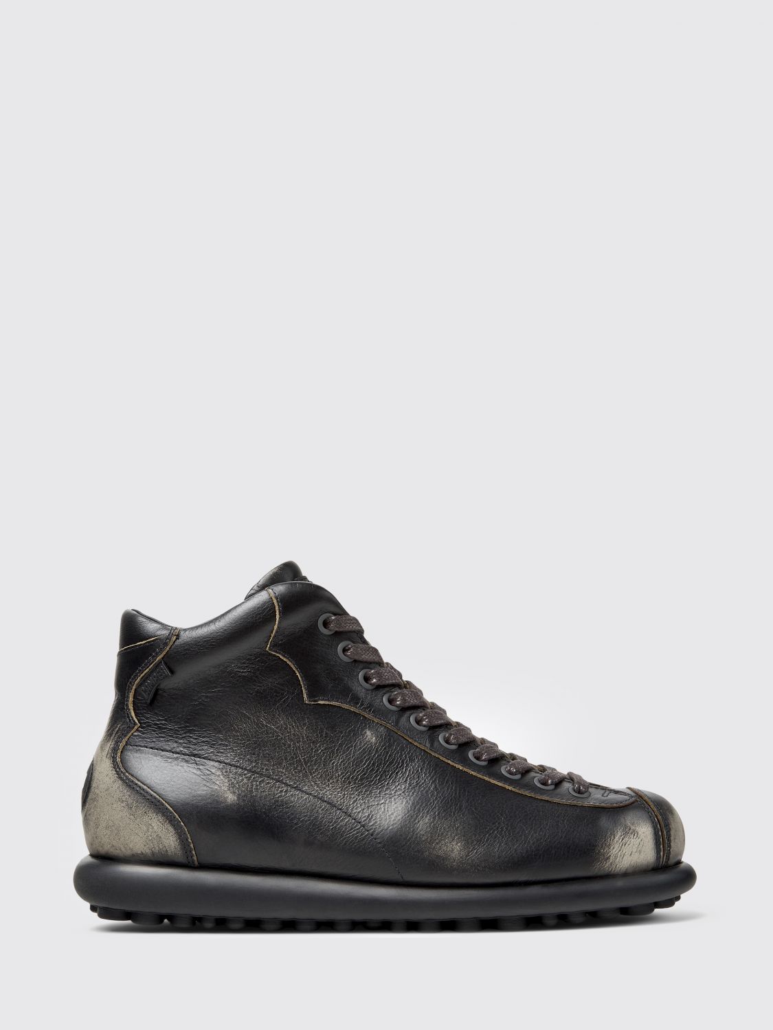 Camper Pelotas Ariel Leather Lace-up Sneakers In Black