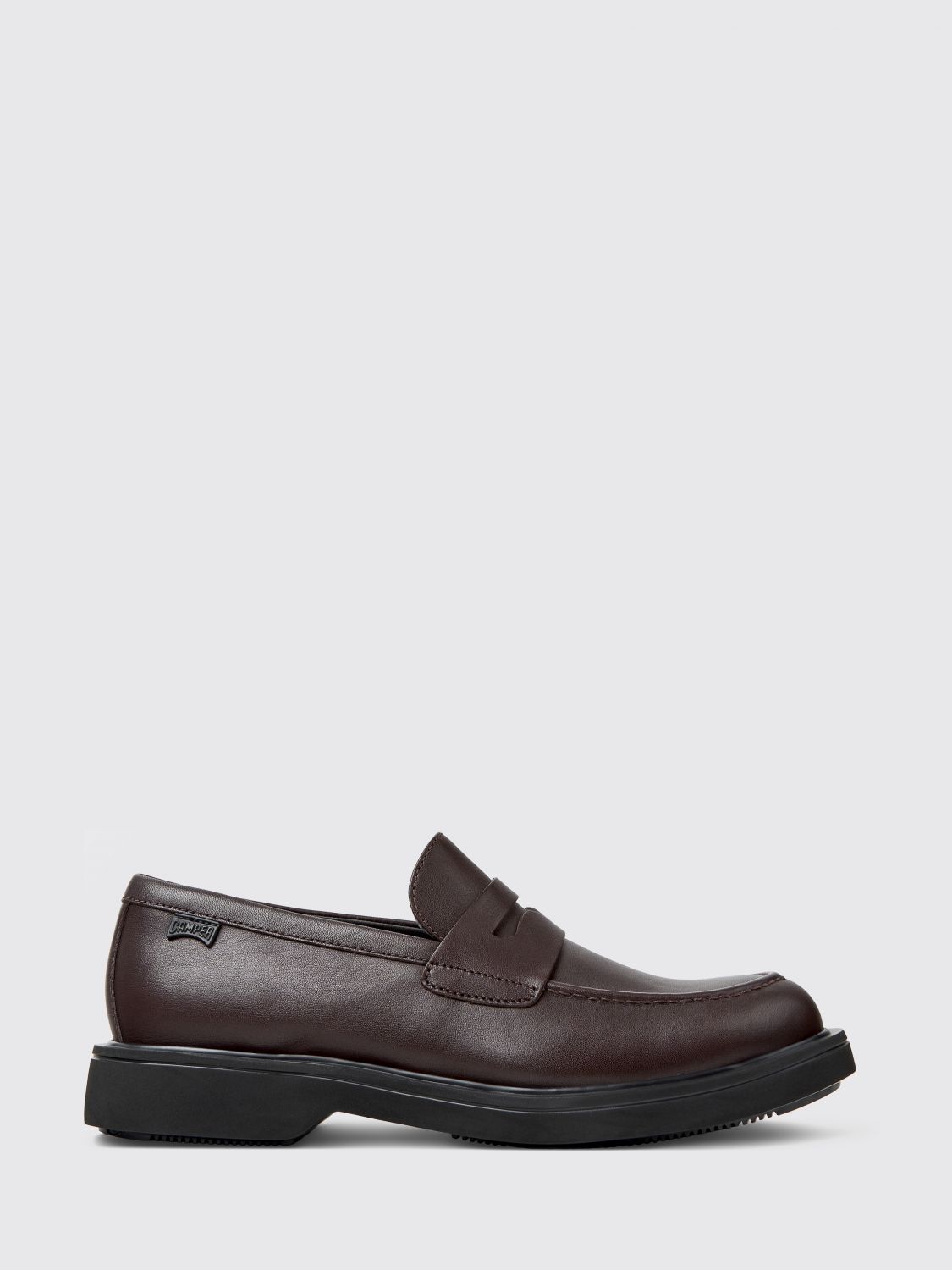 Camper Norman Leather Loafers In Animal Print