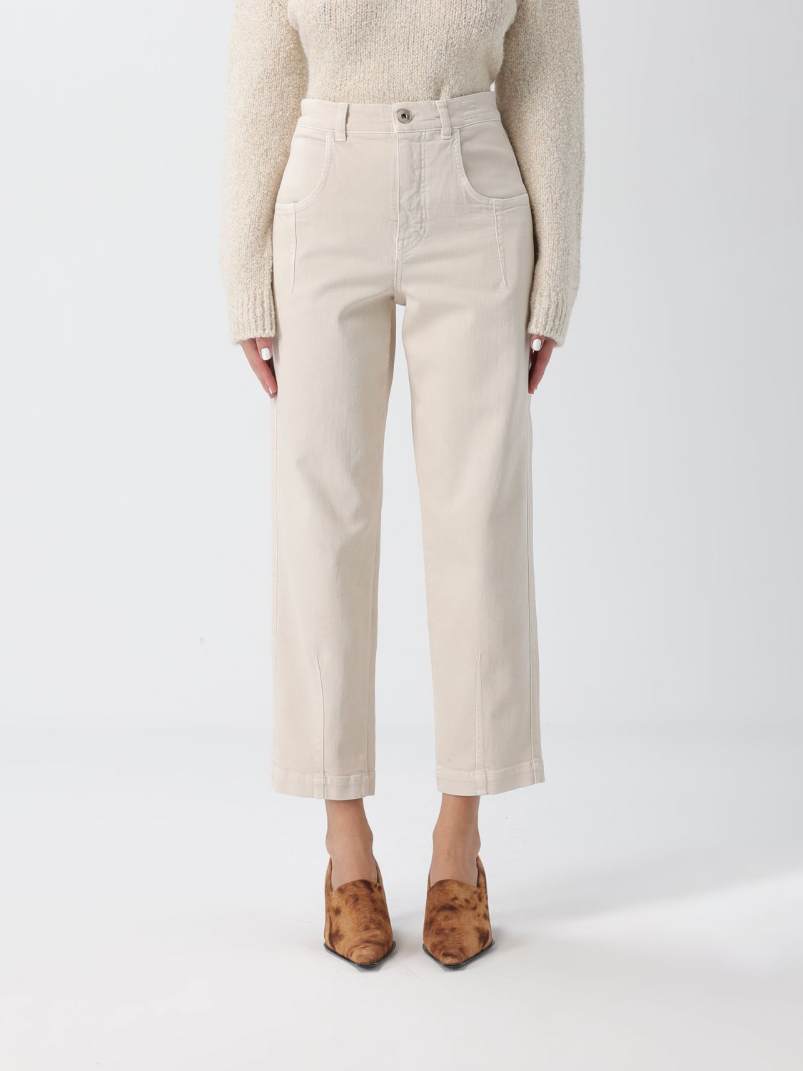 Eleventy Straight Leg Bull Pants In White
