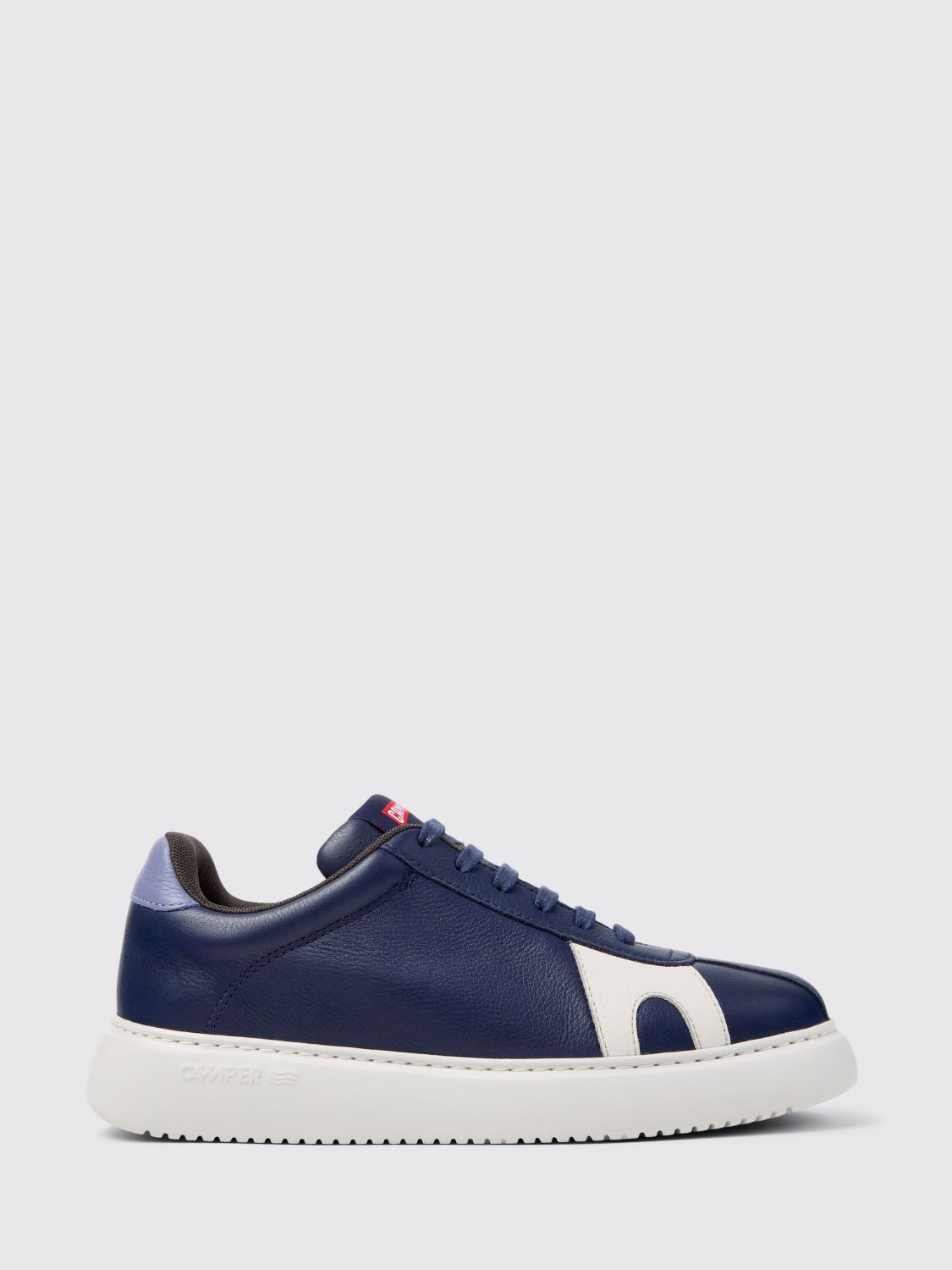 Camper Twins Leather Panelled Sneakers In Blue