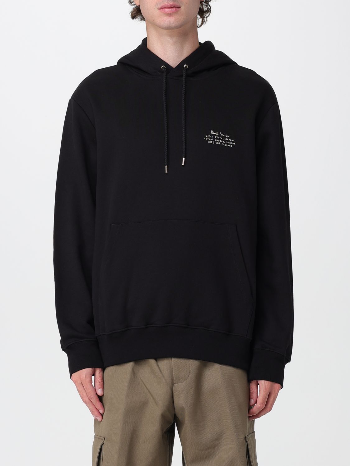 Paul Smith Black Signature Logo Print Hoodie In Black