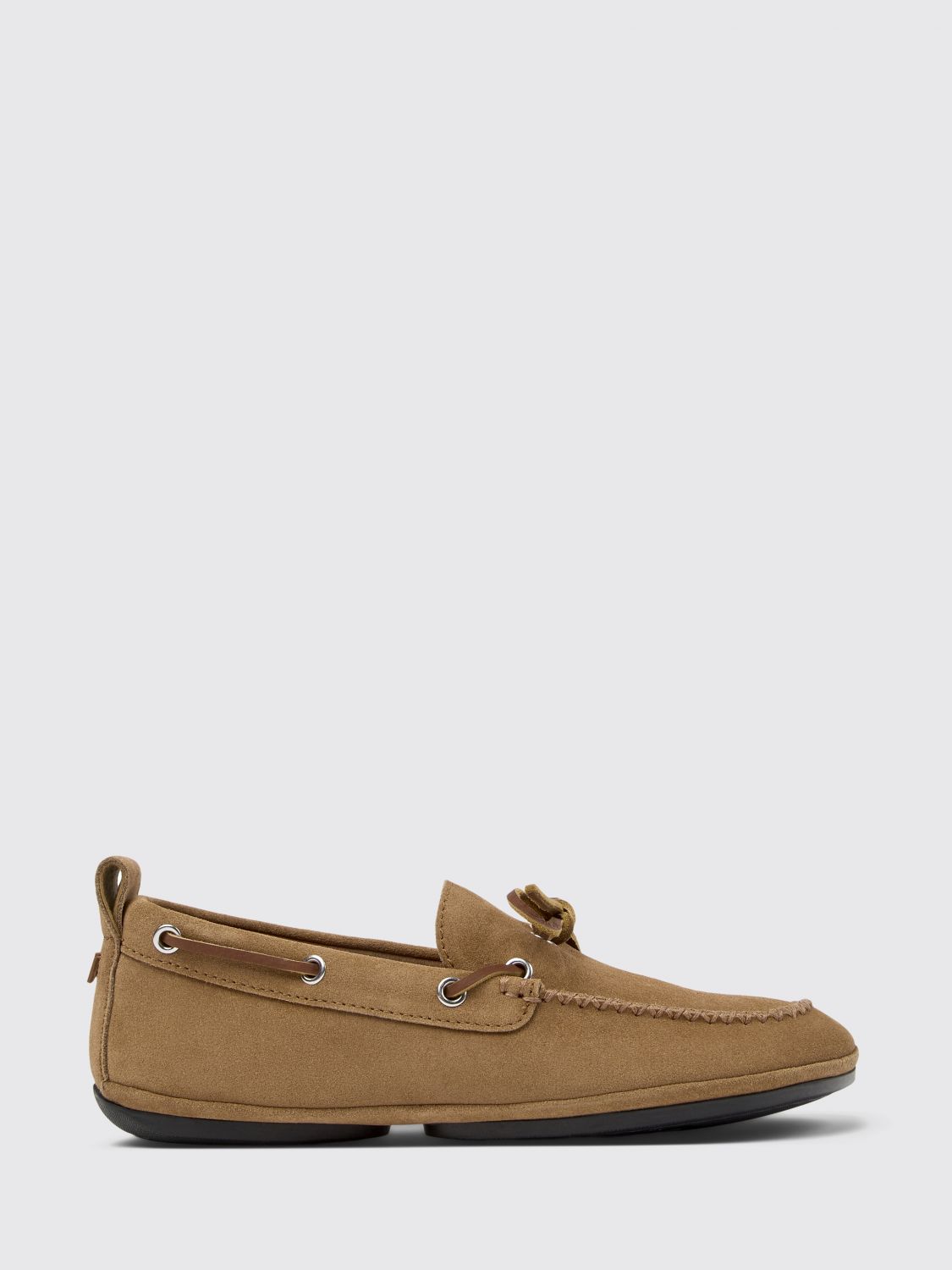 Camper Right Nina Suede Lace-up Boat Shoes In Animal Print