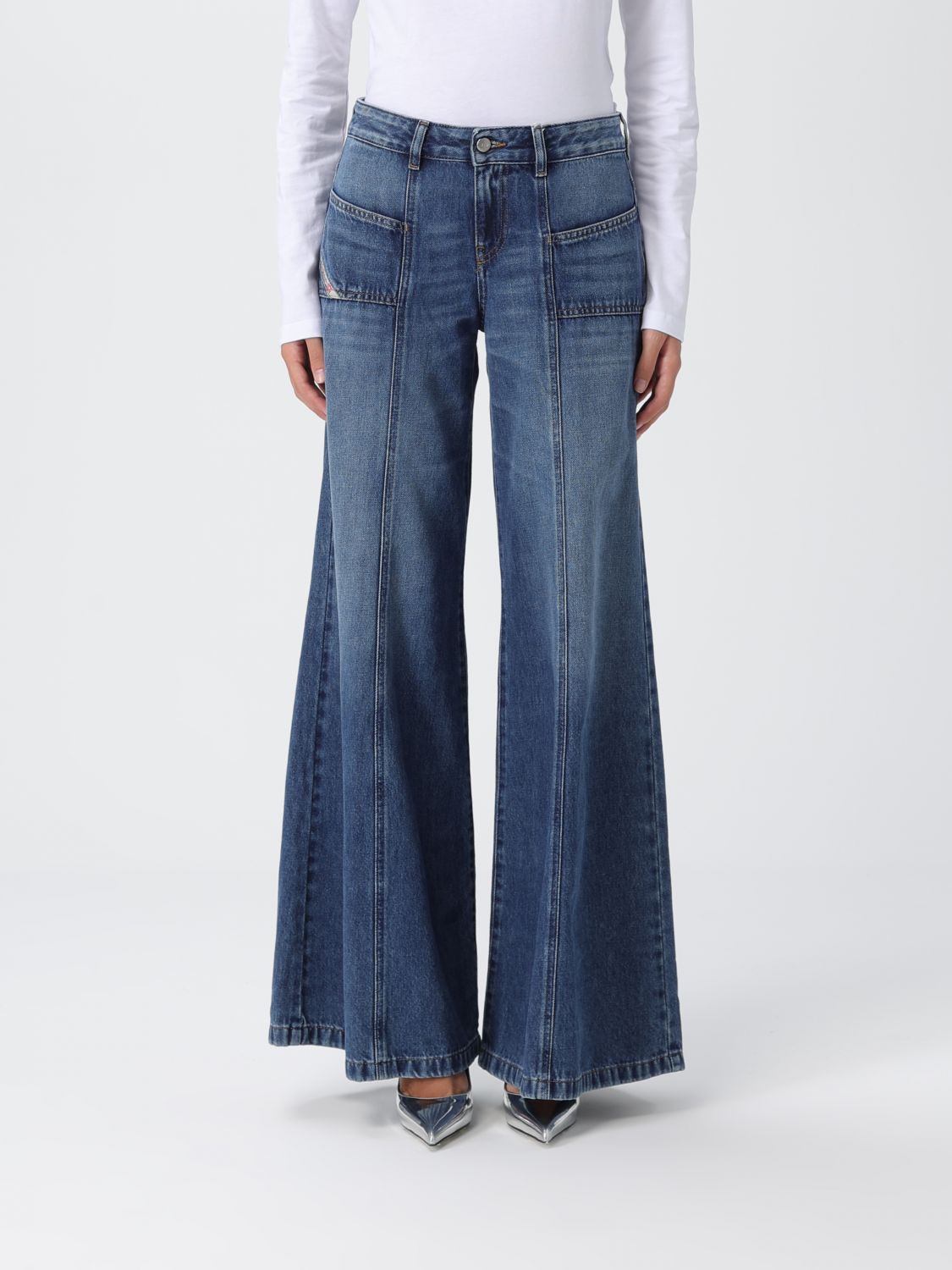 Diesel Flare Jeans In Blue