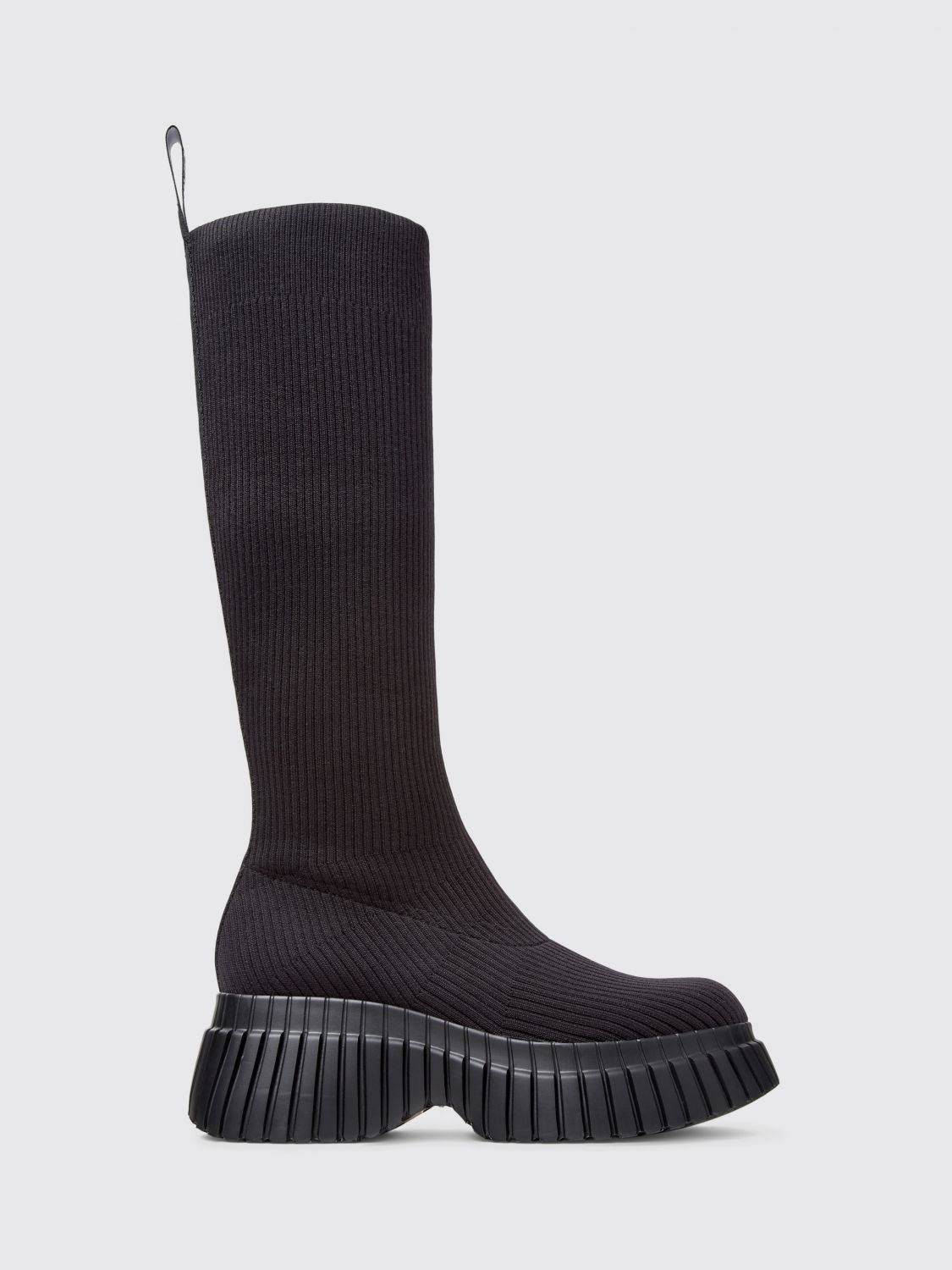 Camper Pix Bcn Ribbed-knit Boots In Black