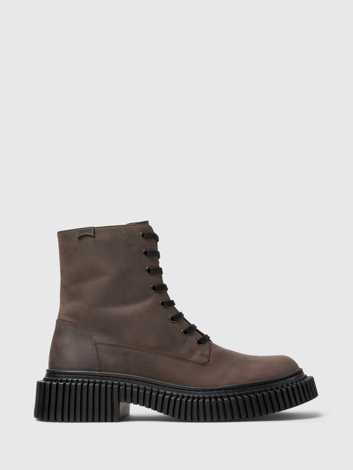 Camper Pix Berlin Lace-up Chunky-sole Boots In Brown