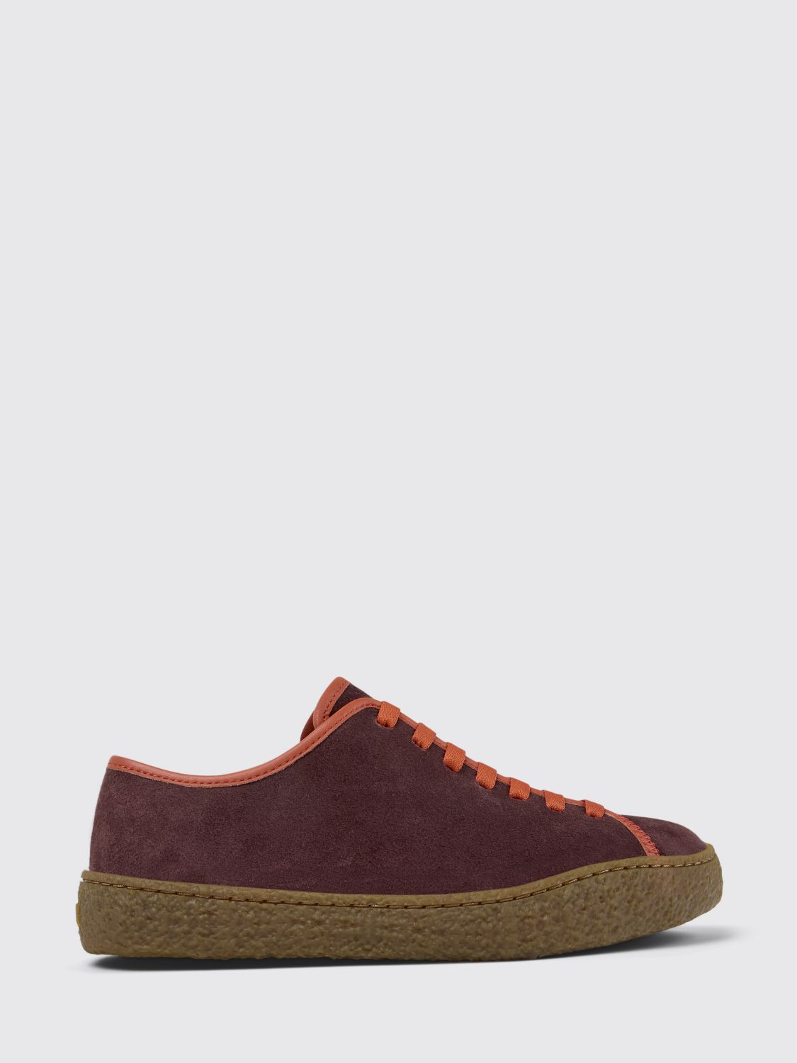 Camper Peu Terreno Suede Lace-up Sneakers In Burgundy