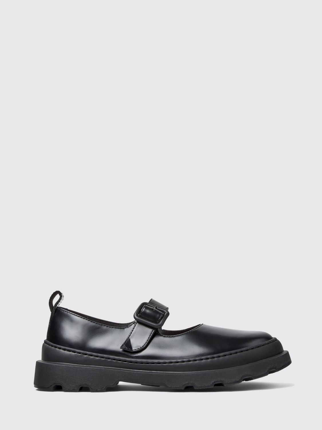 Camper Buckle-strap Leather Loafers In Animal Print