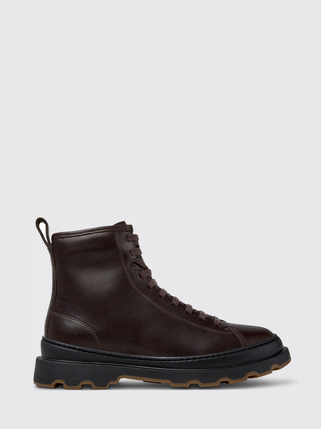 Camper Brutus Lace-up Leather Combat Boots In Brown