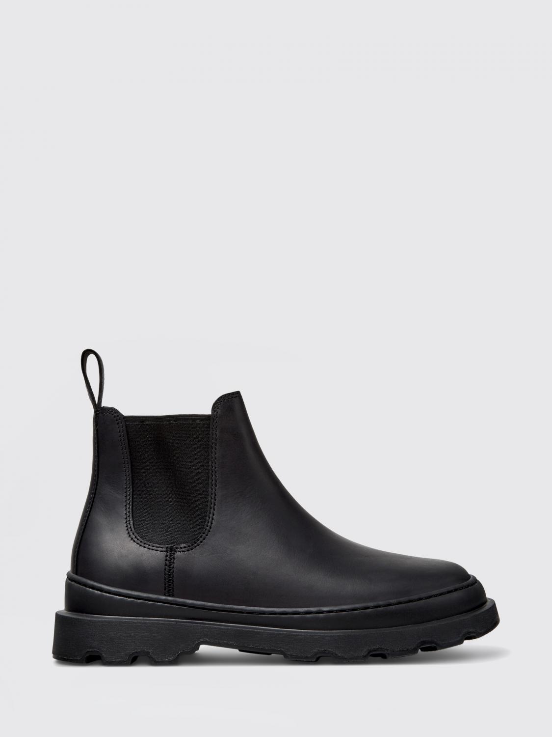 Camper Brutus Elastic-panelled Leather Chelsea Boots In Black