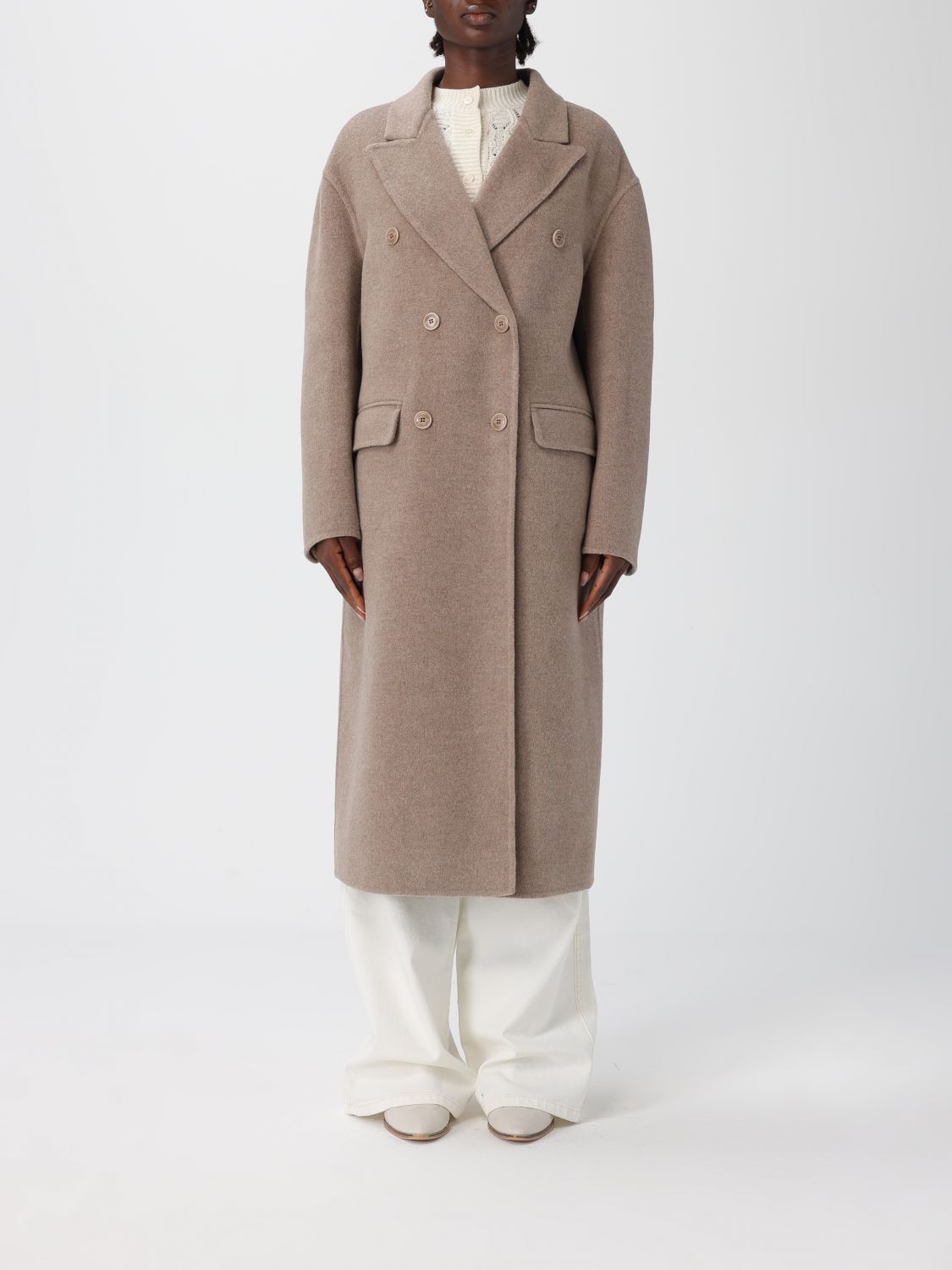 Ermanno Scervino Coat  Woman Color Brown