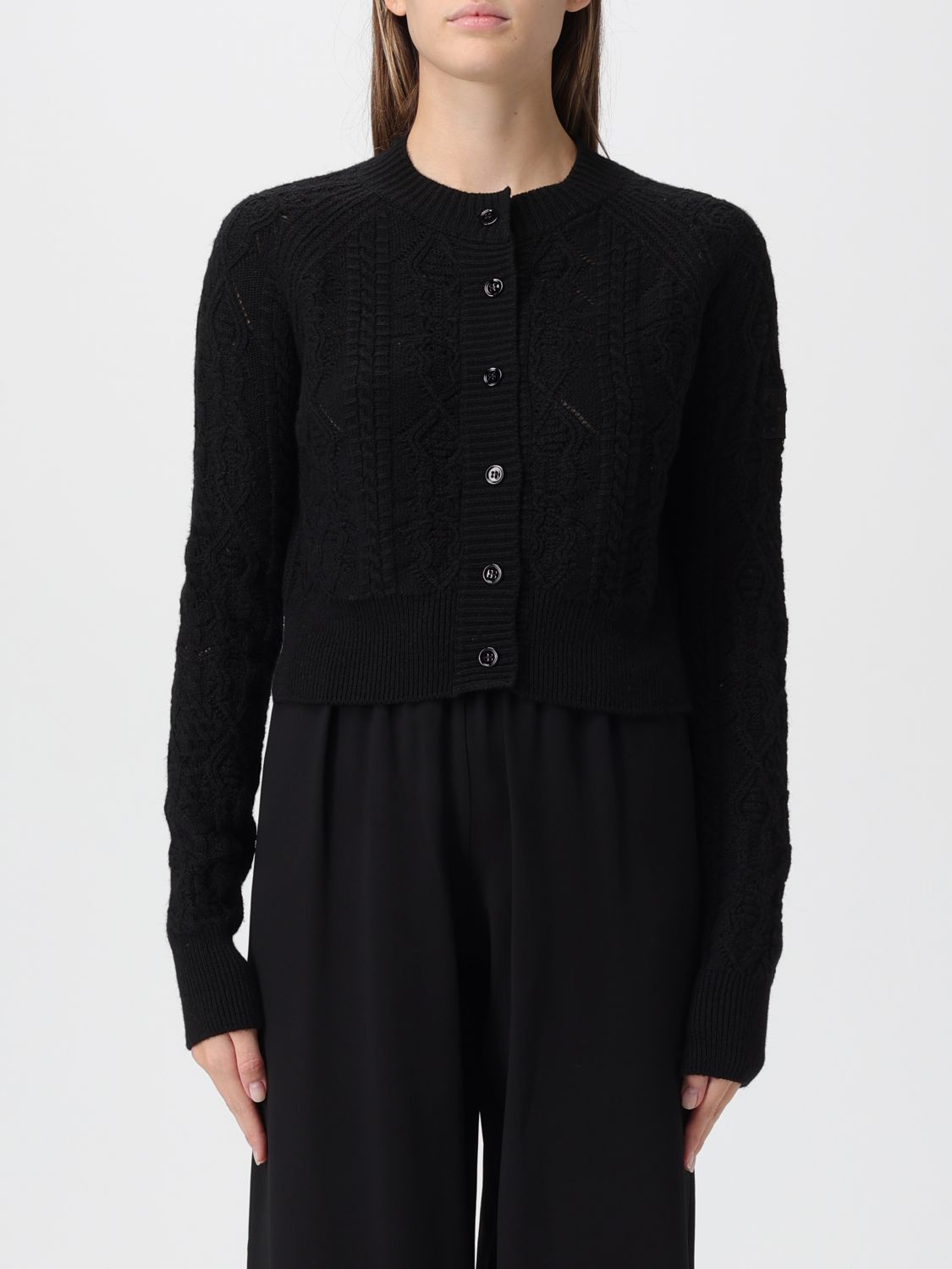 Ermanno Scervino Cardigan Woman Color Black In Black