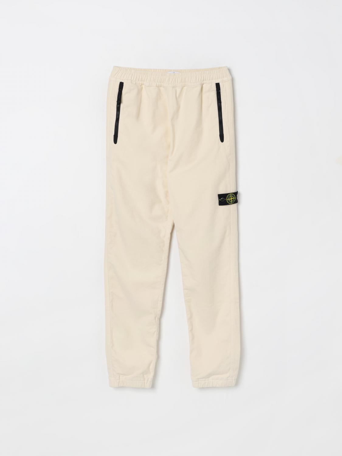 STONE ISLAND JUNIOR Pants Kids color White　STONE ISLAND JUNIOR パンツ キッズカラー ホワイト STONE