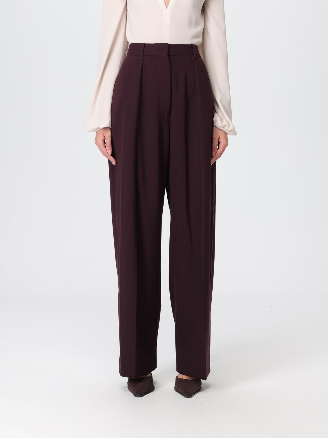 Victoria Beckham Pants Victoria Woman Color Mahogany In Brown