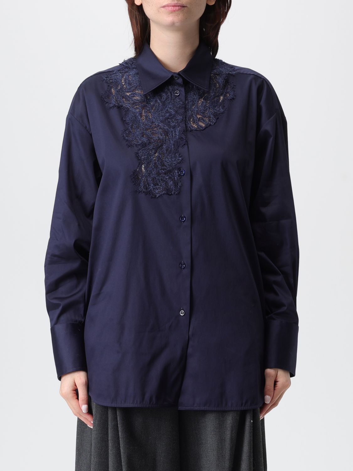 Ermanno Scervino Shirt Woman Color Blue In Blue